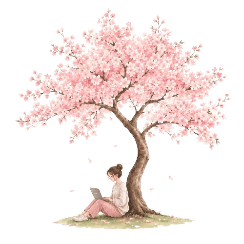 Sakura tree illustration